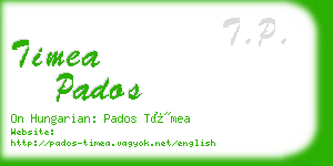 timea pados business card